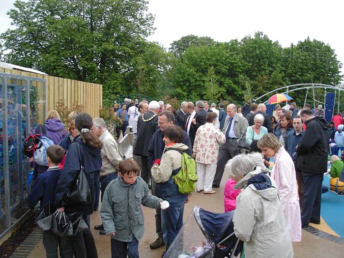 Crowds at the opening. Photo by Bill Double.